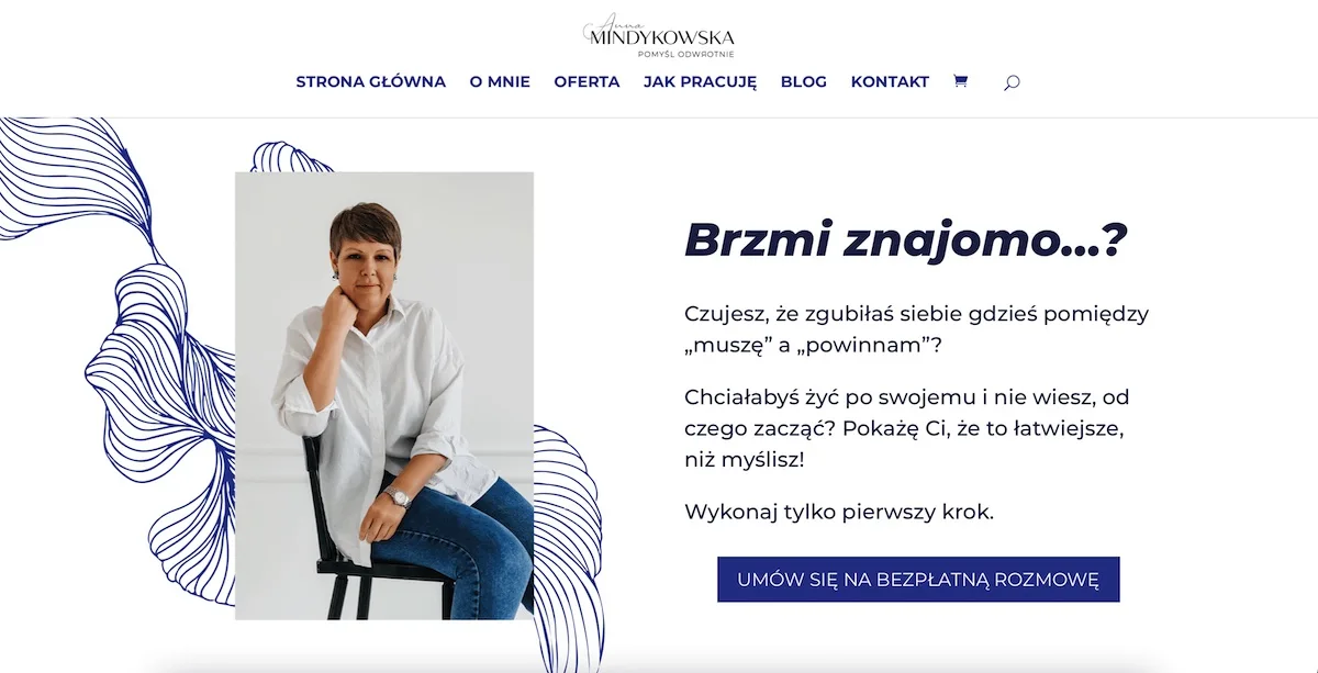 Teksty na stronę internetową coacha