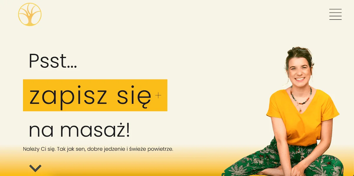 Copywriting i strona internetowa dla studia masażu